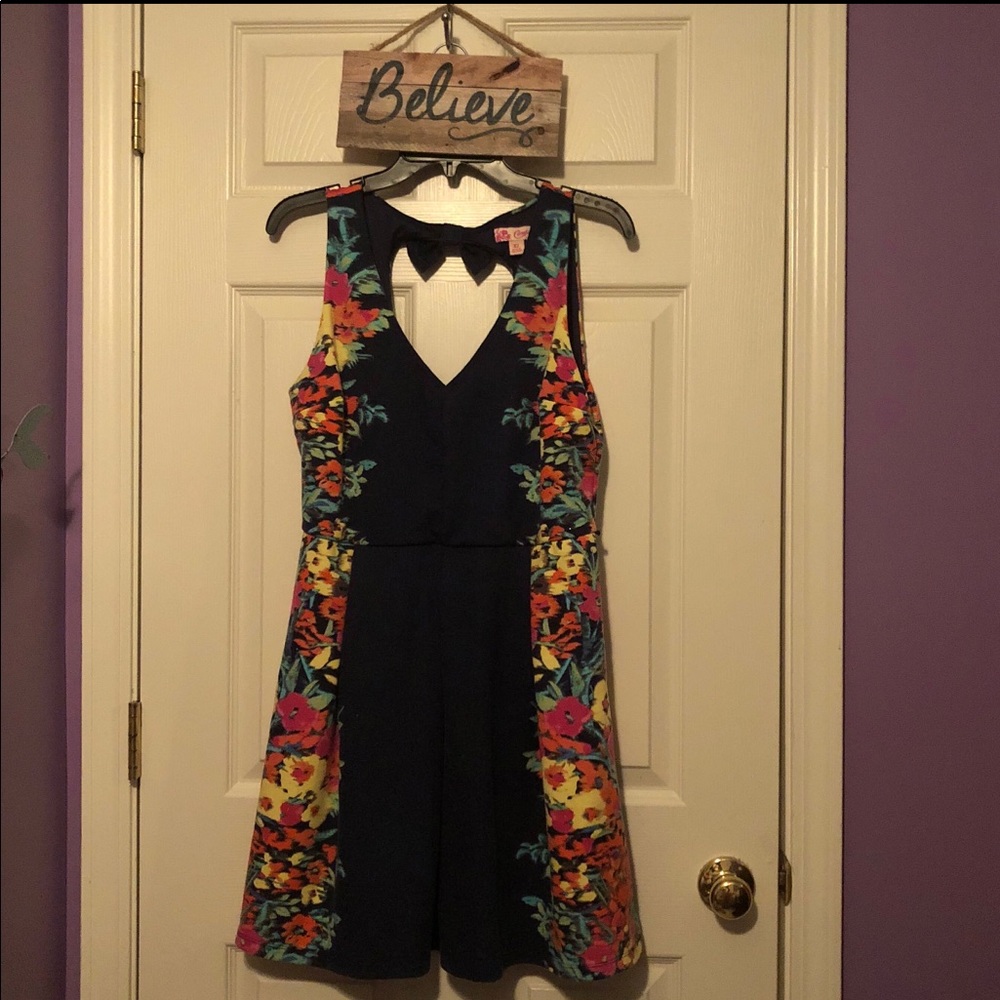 Candie’s Navy Blue And Floral Dress